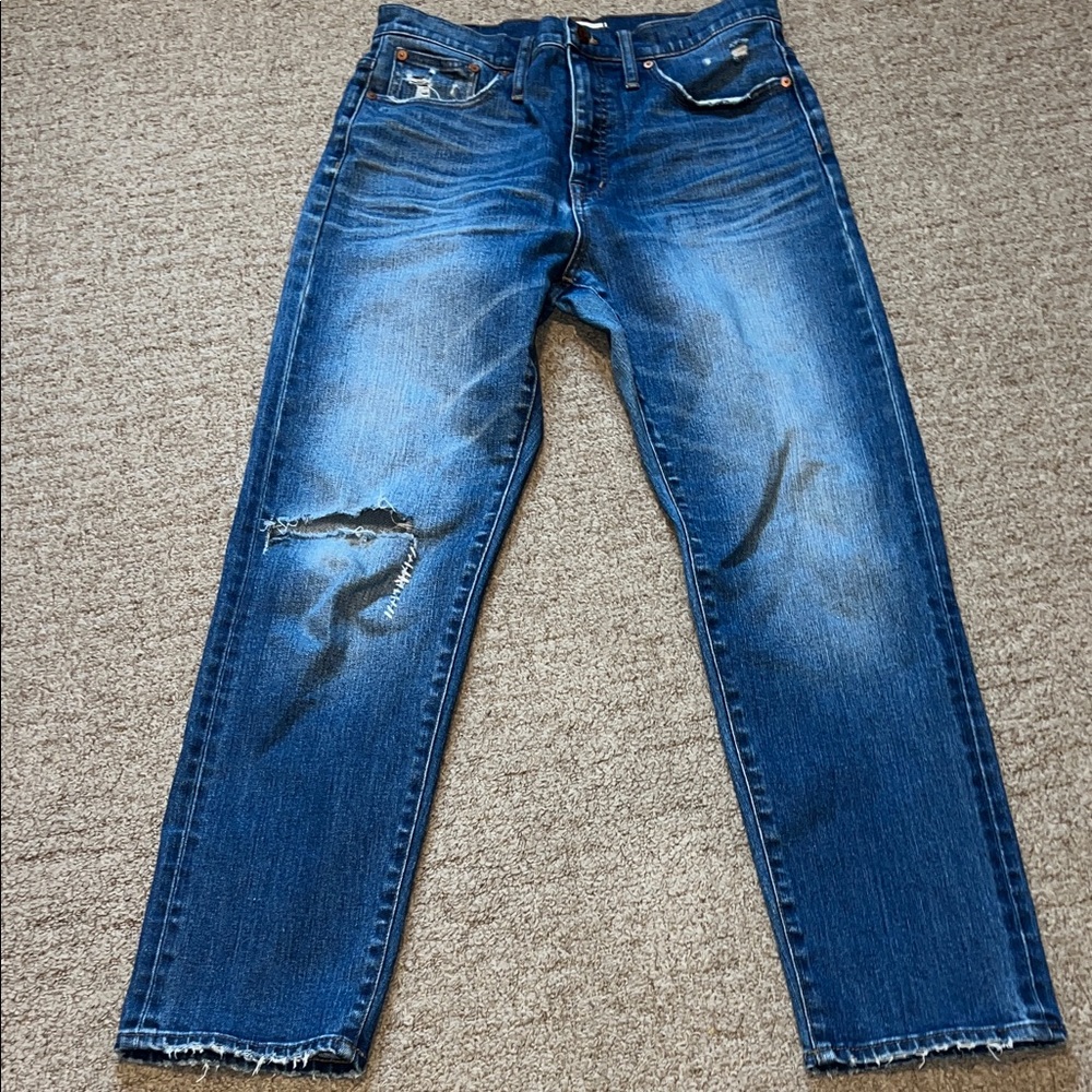 Madewell Classic Straight Jeans Distressed Size 29